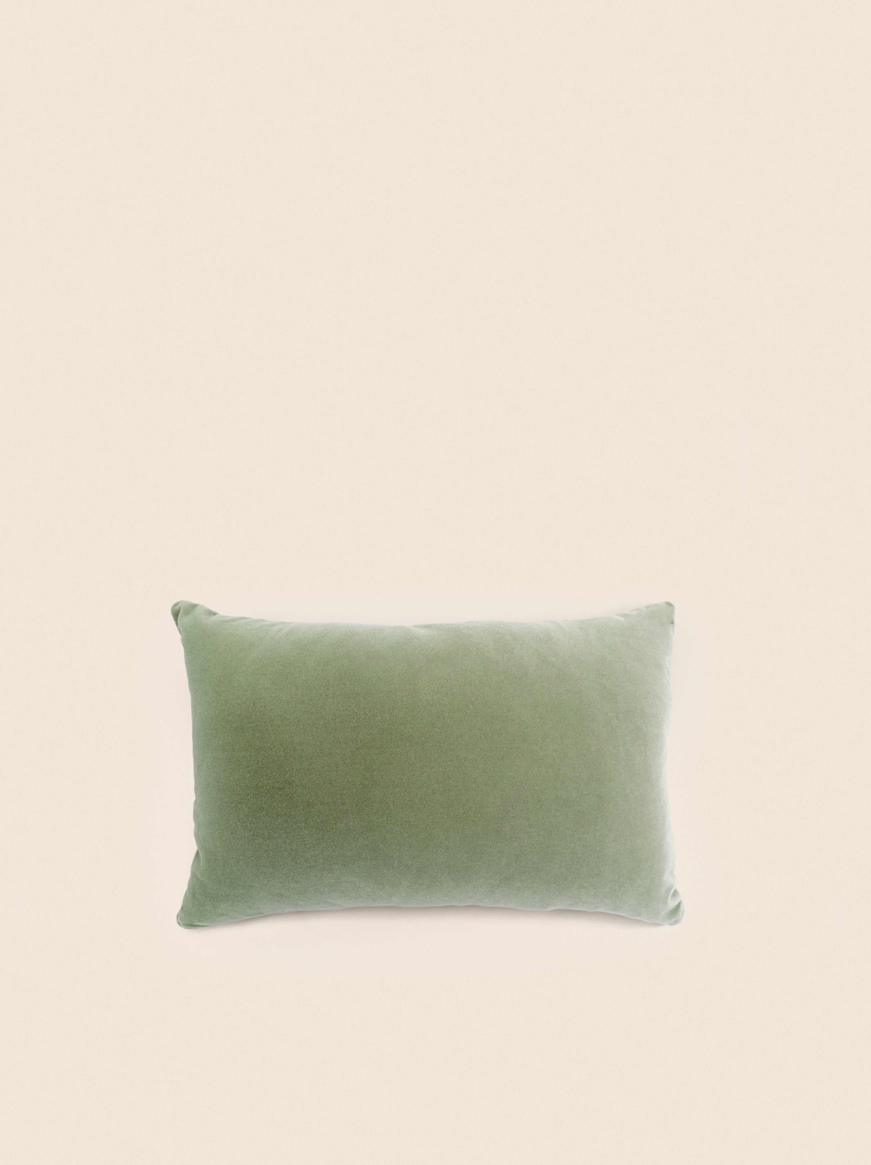 Home on Center lumbar pillow with hidden zipper, double-sided design.