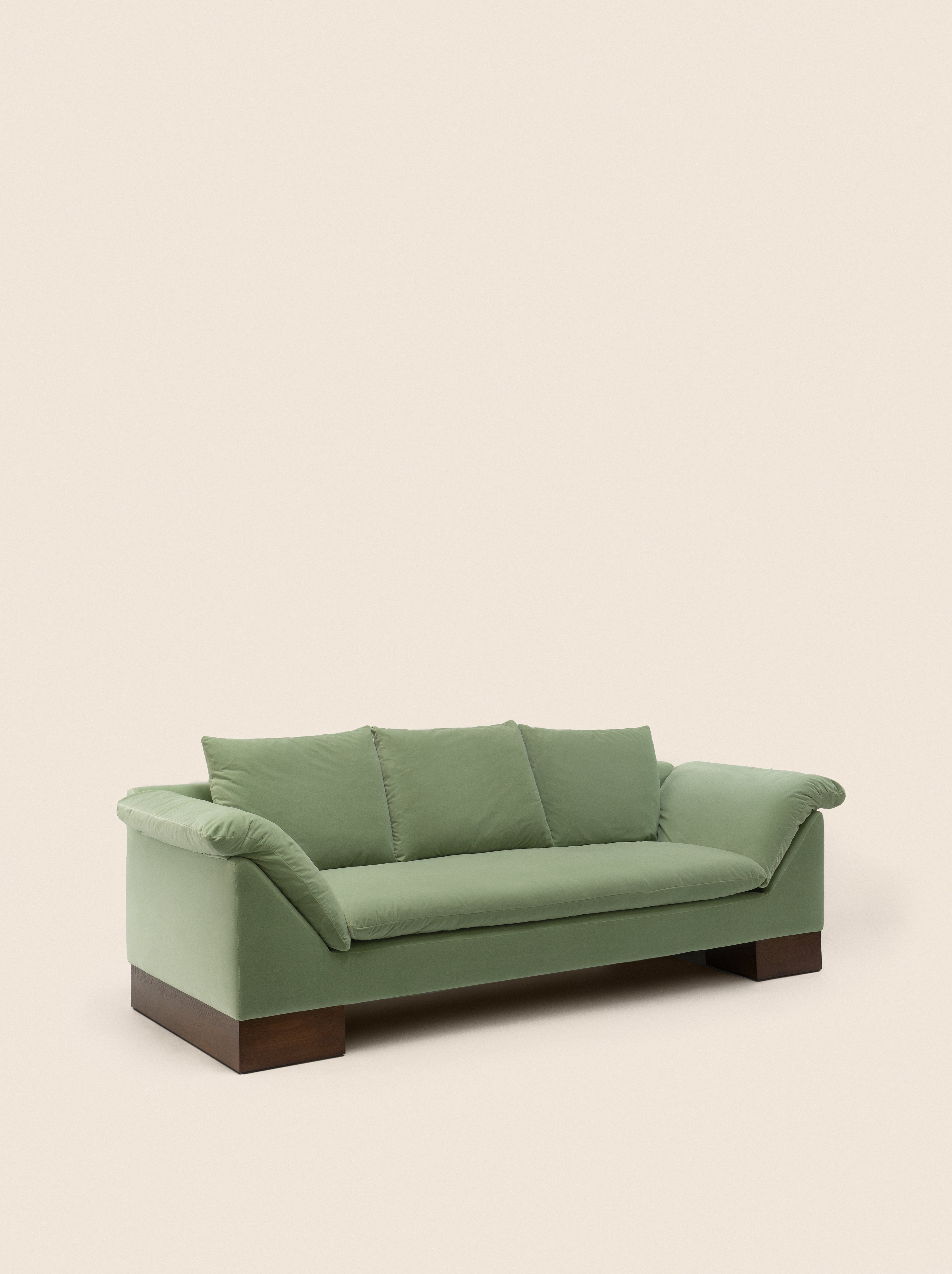 Ortega Sofa with sculptural arms and down cushions – 1930s-inspired design by Home on Center