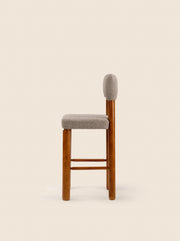 Cabrillo Bar Stool with column legs and boucle upholstery – crafted for comfort by Home on Center
