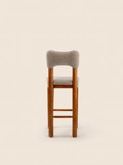 Cabrillo Bar Stool with column legs and boucle upholstery – crafted for comfort by Home on Center