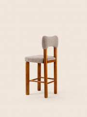 Cabrillo Bar Stool with column legs and boucle upholstery – crafted for comfort by Home on Center