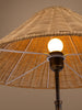 Marble and rattan table lamp with stacked stone base – sculptural and organic by Home on Center