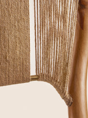 Taraval Counter Stool with handwoven backrest and sculptural wood legs – artisanal design by Home on Center