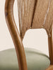 Taraval Counter Stool with handwoven backrest and sculptural wood legs – artisanal design by Home on Center