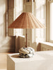 Marble and rattan table lamp with stacked stone base – sculptural and organic by Home on Center