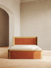 Balboa Bed with curved edges and velvet panels – minimalist design by Home on Center