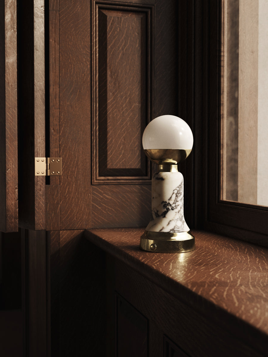 The Folsom Brass & Marble Lamp