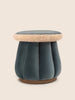 The Sultan Ottoman with fluted velvet form – sculptural accent seating by Home on Center
