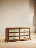 The Ellsworth Dresser with textured drawer fronts and ball feet – timeless modern design by Home on Center