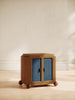 The Ellsworth Nightstand with soft paneled doors and ball feet – playful modern design by Home on Center