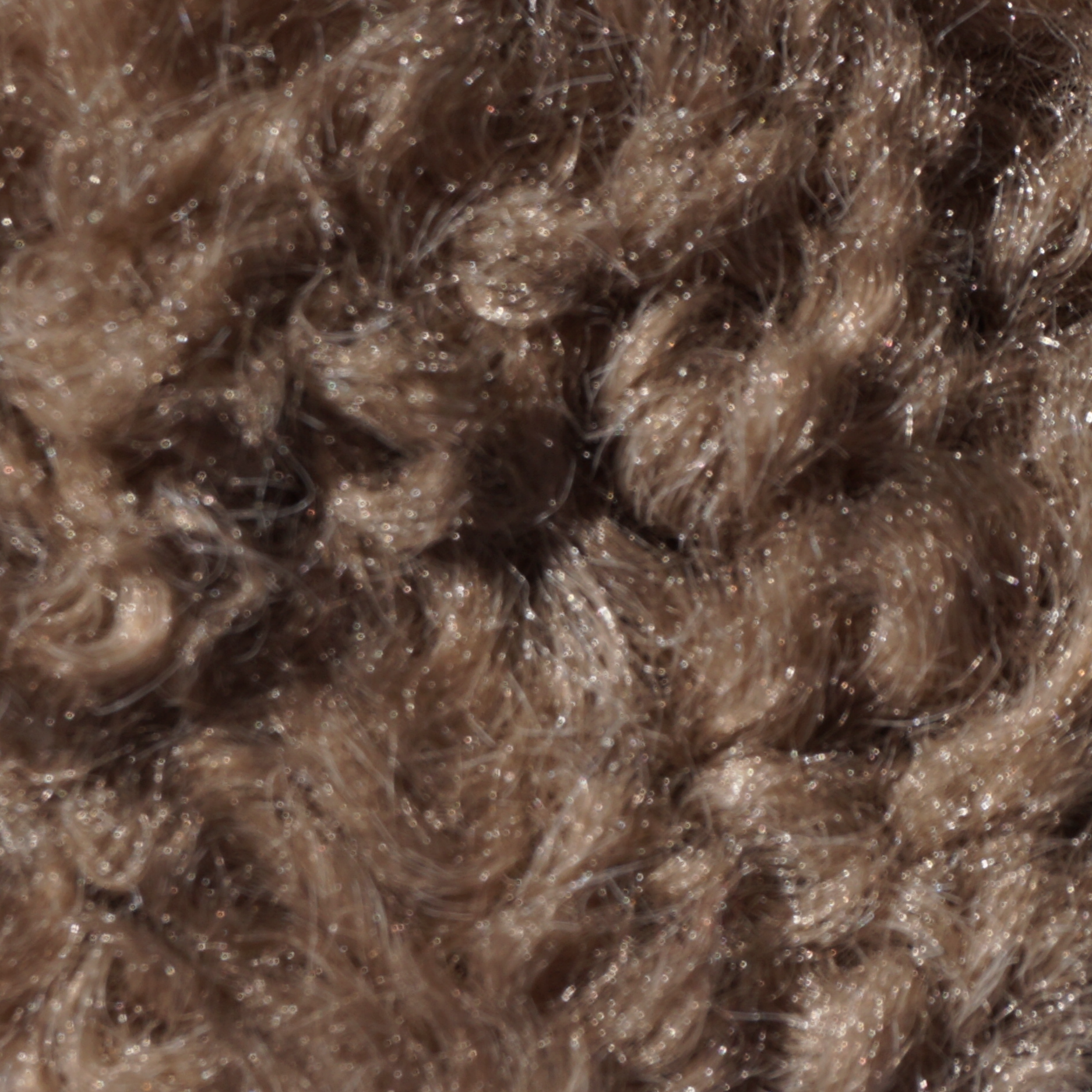 Faux Shearling Mocha Fabric Swatch