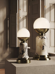 The Folsom Brass & Marble Lamp