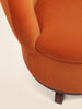 Fillmore Slipper Chair with curved back and wood base – timeless design by Home on Center