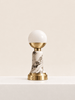 The Folsom Portable Brass & Marble Lamp - Home On Center