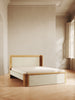 Balboa Bed with curved edges and velvet panels – minimalist design by Home on Center