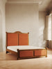 The Ellsworth Bed in solid wood with plush velvet panels – modern Victorian design by Home on Center